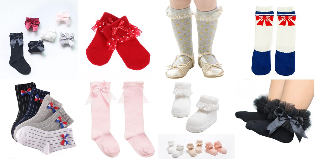 bow socks for children